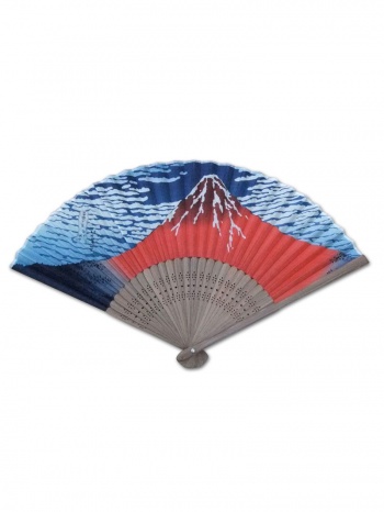 Red Mount Fuji 赤富士 Japanese Folding Fan