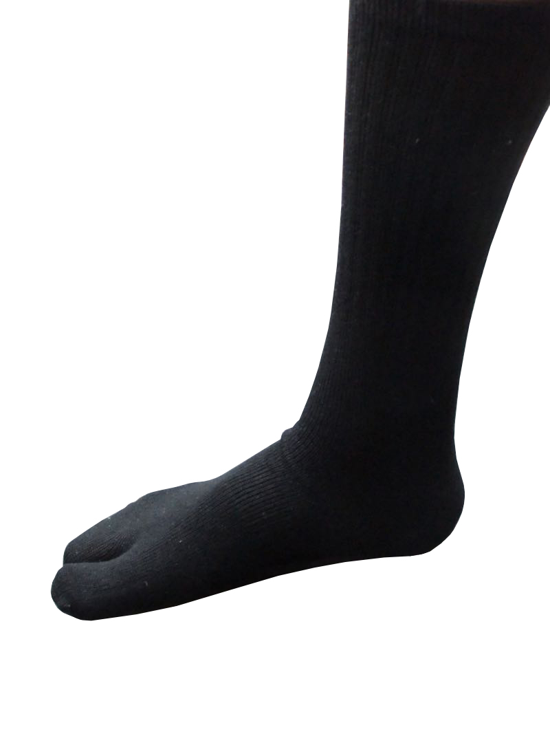 Japanese great quality Black Split-toed Cotton Tabi Socks - Vintage kimono  from Fuji Kimono, UK and Japan 