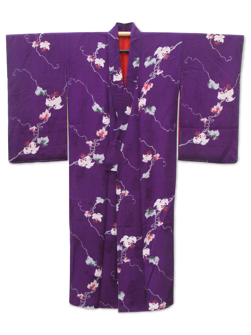 Memoirs of a Geisha womens glamorous purple antique silk kimono floral ...