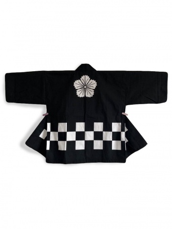 Black Cotton Hanten Jacket: Musashi